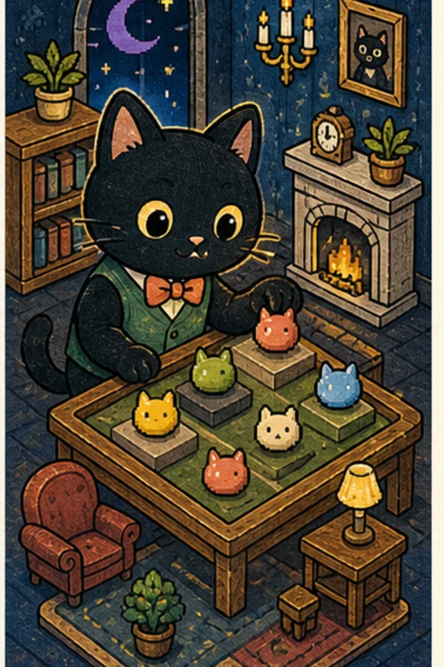 Whiskerworld illustrated as a friendly cat clubhouse game