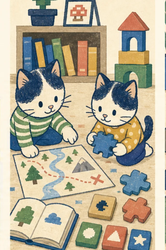 A warm storybook illustration for Typing Games and Keyboard Skills